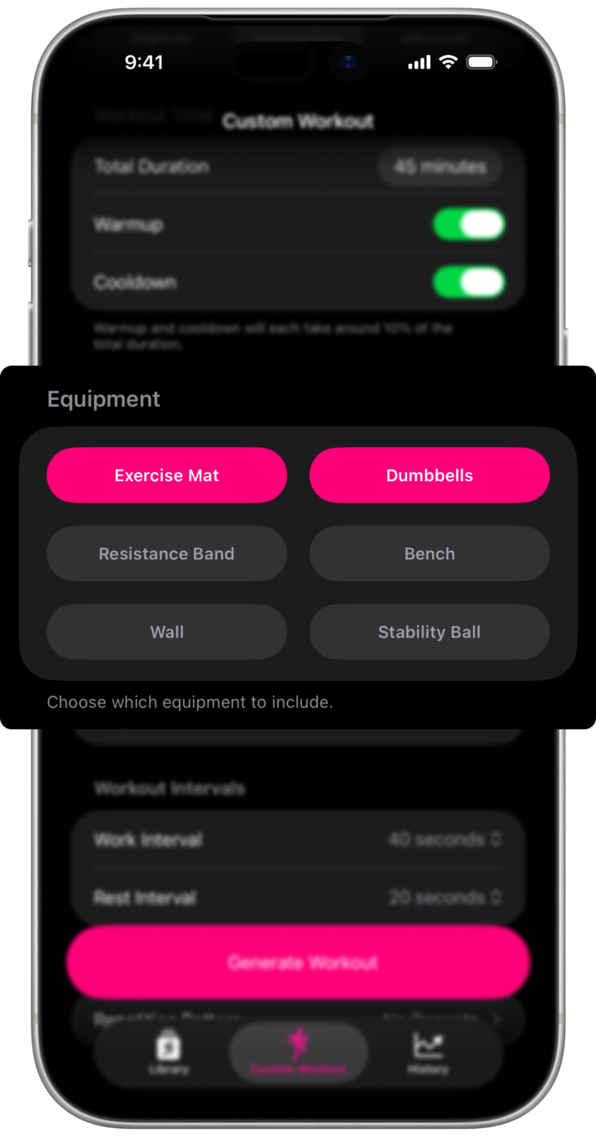 Equipment customization