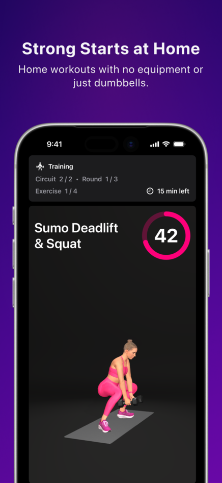 Fitlytics App Active Workout Screen with Time Counter