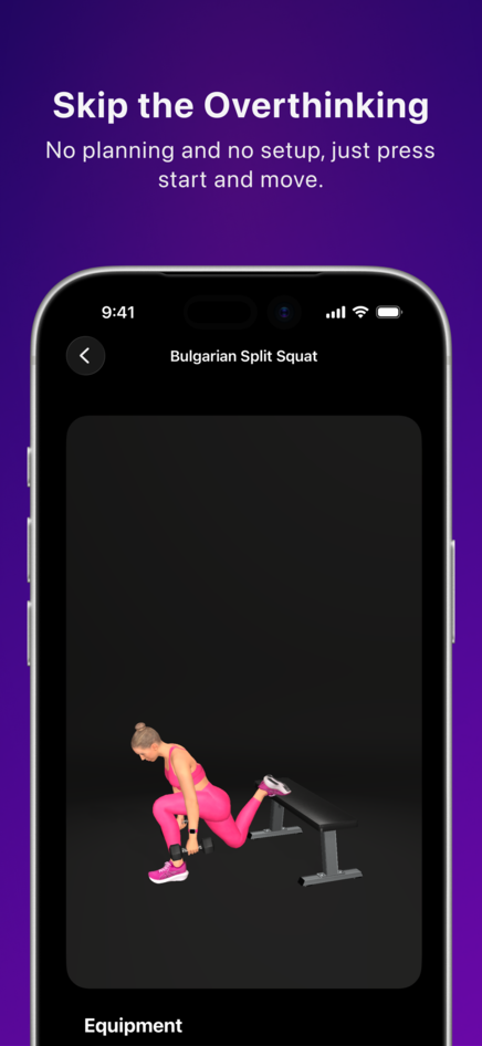 Fitlytics App Exercise Preview Screen