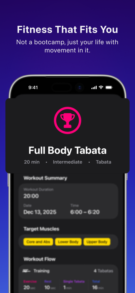 Fitlytics App Workout Summary Screen